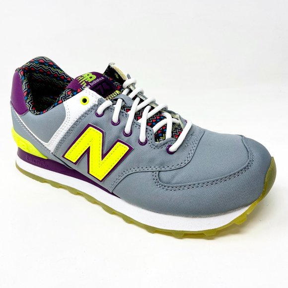 New Balance 574 Classic Street Beat Gray Purple Womens Casual Shoes WL574SBF - Picture 2 of 5